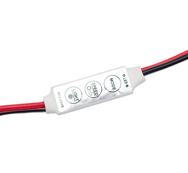AGE- MINI CONTROLADOR LED RGB 5V-24V/2A POR CANAL 3 BOTONES