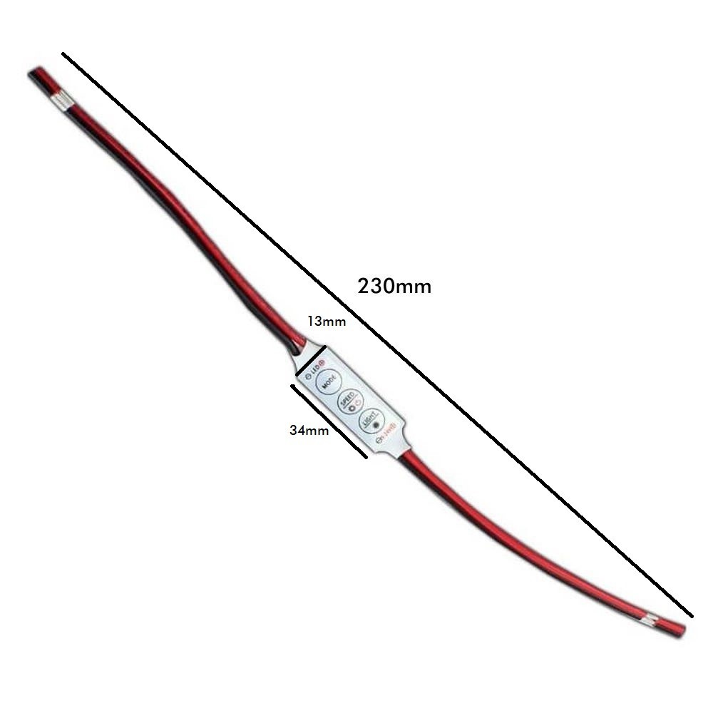 AGE- MINI CONTROLADOR LED RGB 5V-24V/2A POR CANAL 3 BOTONES