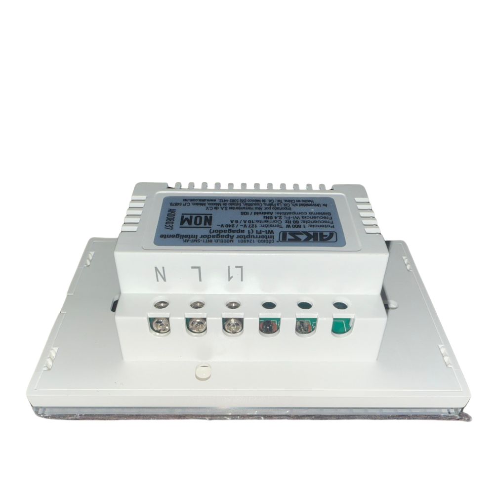 AKS - PLACA INTERRUPTOR APAGADOR INTELIGENTE WIFI, 1 APAGADOR.