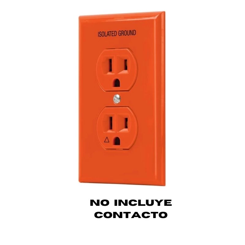 TRU- PLACA DE PLÁSTICO DOBLE, TIERRA AISLADA NARANJA VOLTECH