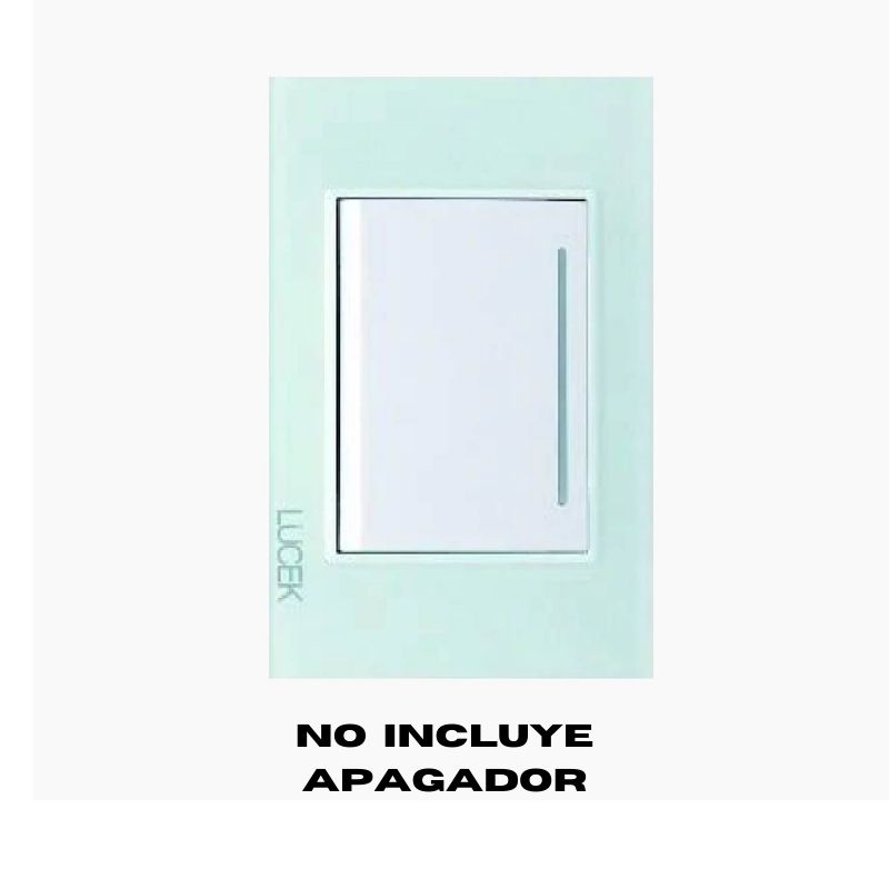 LCK- PLACA METÁLICA DE 3 MÓDULOS CRISTAL VERDE