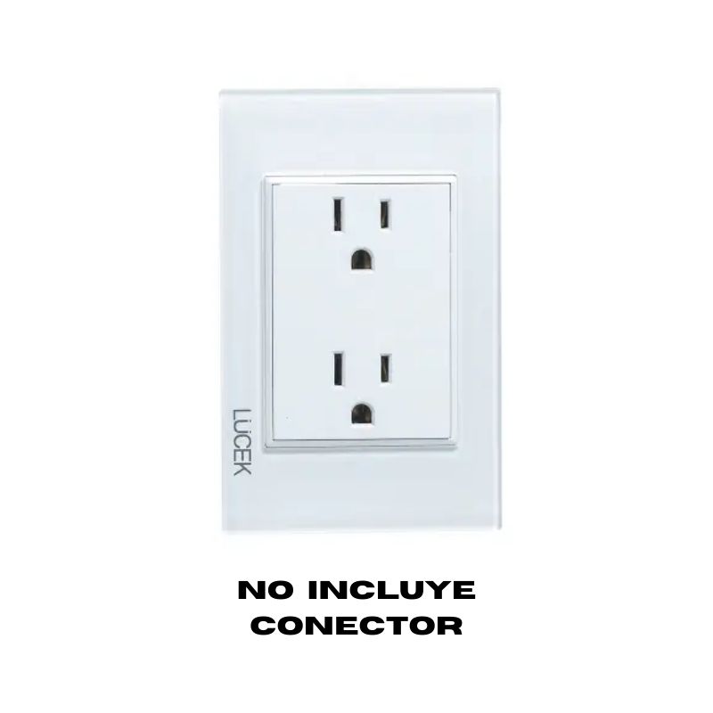 LCK- PLACA METÁLICA DE 3 MÓDULOS CRISTAL BLANCO