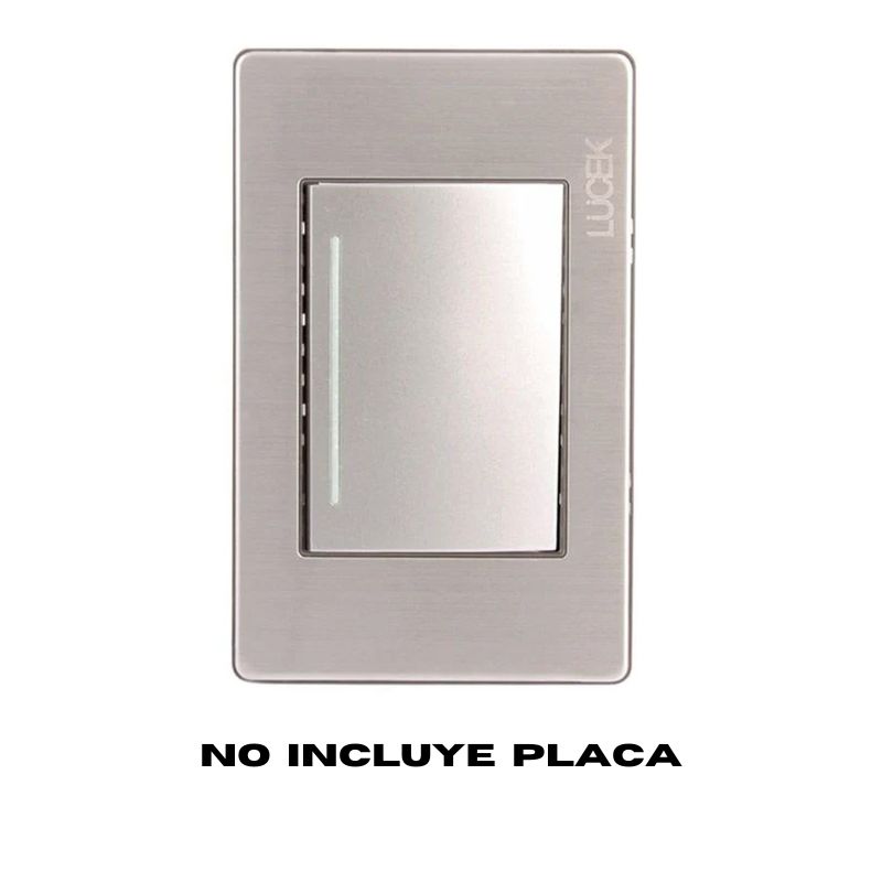 LCK- INTERRUPTOR SENCILLO DE 3 MÓDULOS PLATEADO