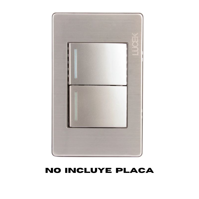LCK- INTERRUPTOR SENCILLO DE 1.5 MÓDULOS PLATEADO