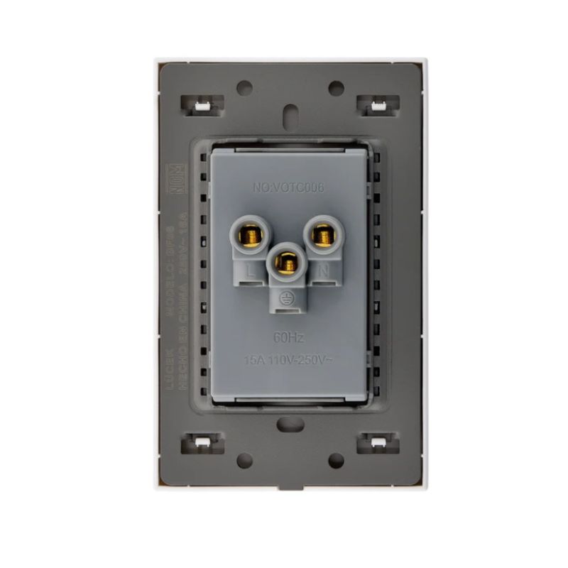 LCK - PLACA PLANA CON CONTACTO DUPLEX FLAT NEGRO