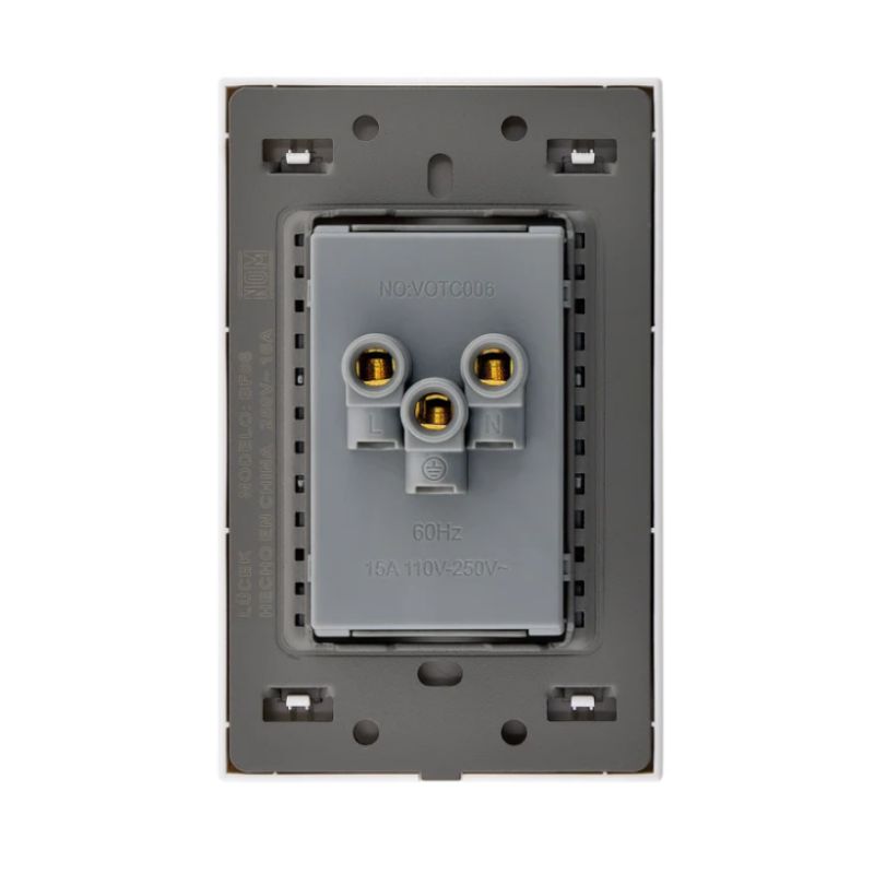 LCK - PLACA PLANA CON CONTACTO DUPLEX FLAT BLANCO