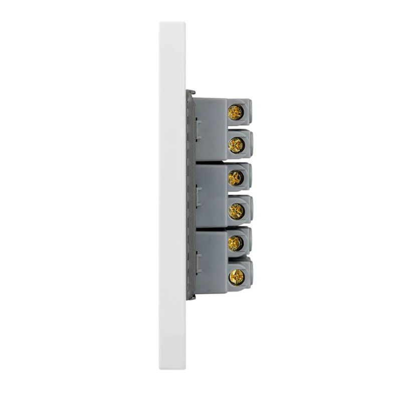 LCK -  PLACA PLANA CON 3 CONTACTOS DE 1 MÓDULO FLAT BLANCO