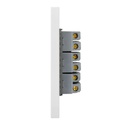 LCK -  PLACA PLANA CON 3 CONTACTOS DE 1 MÓDULO FLAT BLANCO