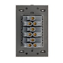 LCK -  PLACA PLANA CON 3 CONTACTOS DE 1 MÓDULO FLAT BLANCO