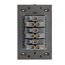 LCK -  PLACA PLANA CON 3 CONTACTOS DE 1 MÓDULO FLAT PLATA