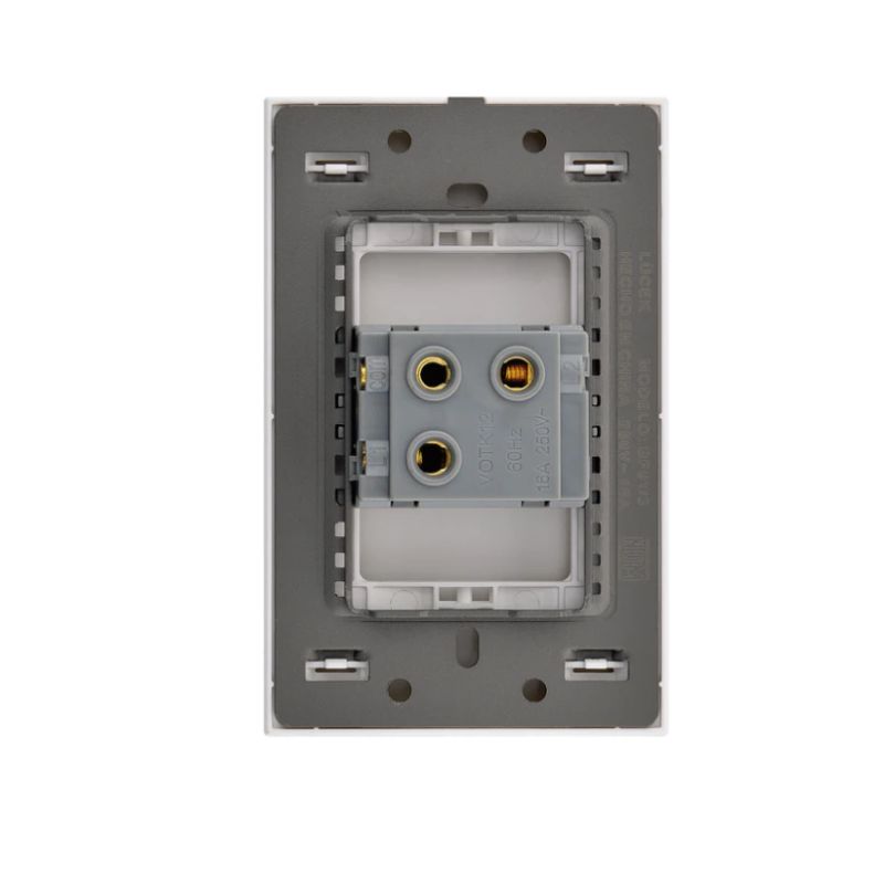 LCK - PLACA PLANA CON 1 INTERRUPTOR DE ESCALERA DE 3 MÓDULOS FLAT NEGRO