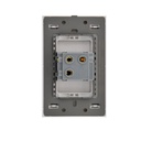 LCK - PLACA PLANA CON 1 INTERRUPTOR DE ESCALERA DE 3 MÓDULOS FLAT NEGRO