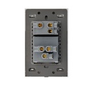 LCK -  PLACA PLANA CON 1 INTERRUPTOR DE ESCALERA Y 1 CONTACTO DE 1.5 MÓDULOS FLAT
