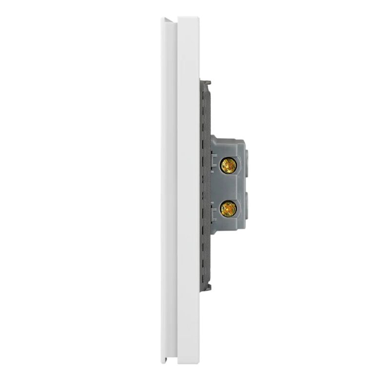 LCK - PLACA PLANA CON 1 INTERRUPTOR DE ESCALERA DE 3 MÓDULOS FLAT BLANCO