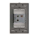 LCK - PLACA PLANA CON 1 INTERRUPTOR DE ESCALERA DE 3 MÓDULOS FLAT BLANCO