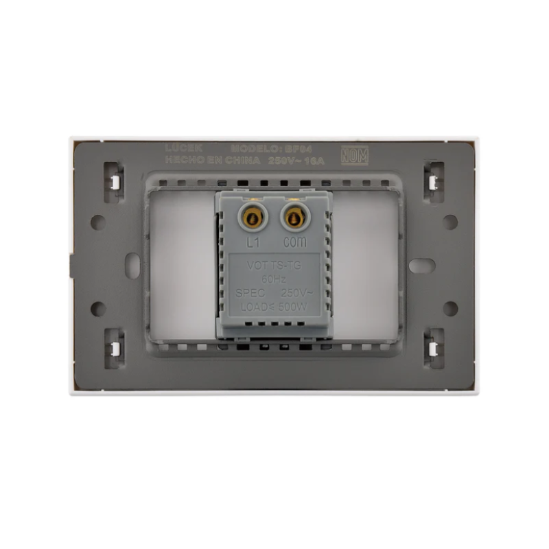 LCK - PLACA PLANA CON DIMMER FLAT NEGRO