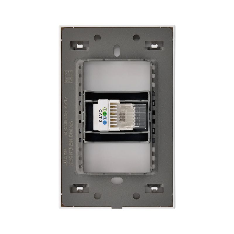 LCK - PLACA PLANA CON TOMA DE TELEFONO FLAT BLANCO