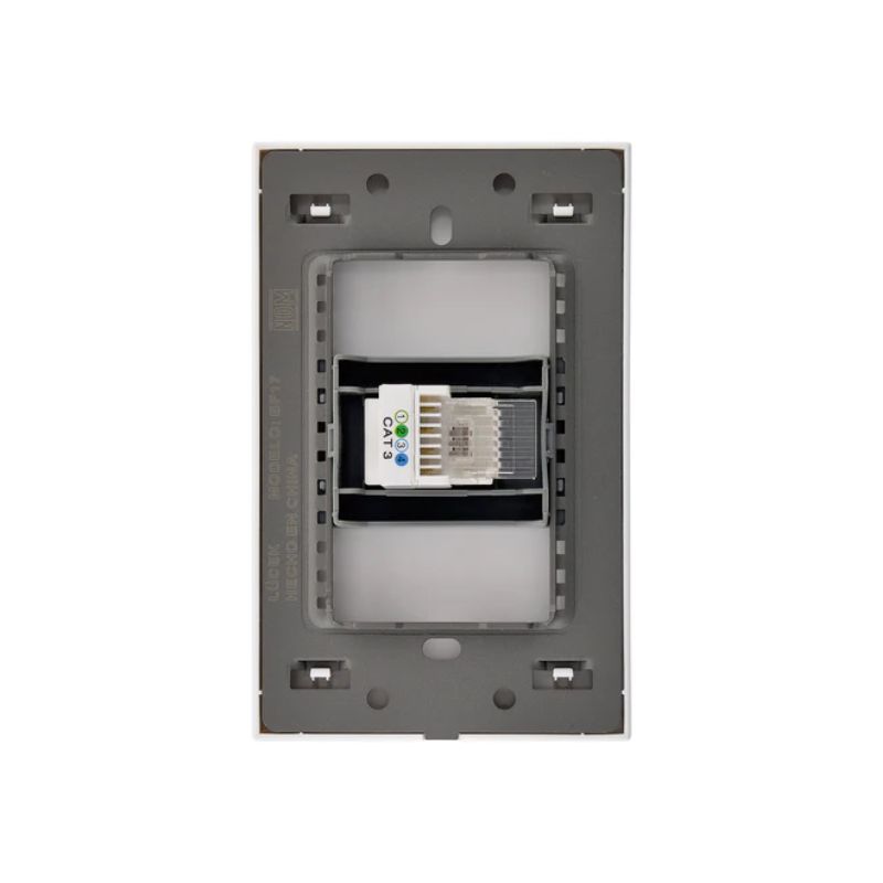 LCK - PLACA PLANA CON TOMA DE TELEFONO FLAT NEGRO