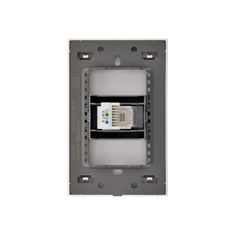 LCK - PLACA PLANA CON TOMA DE TELEFONO FLAT PLATEADO