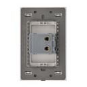 LCK - PLACA PLANA CON BOTON TIMBRE DE 3 MODULOS FLAT NEGRO