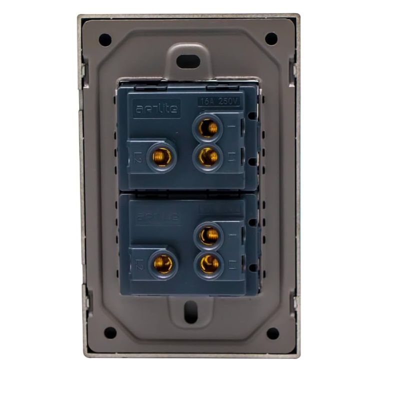 INN- PLACA APAGADOR 2 INTERRUPTOR 3 VIAS NEGRO