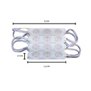 20pz Módulos 3 Led P/ Exterior Con Lupa 110v Directo Blanco cálido
