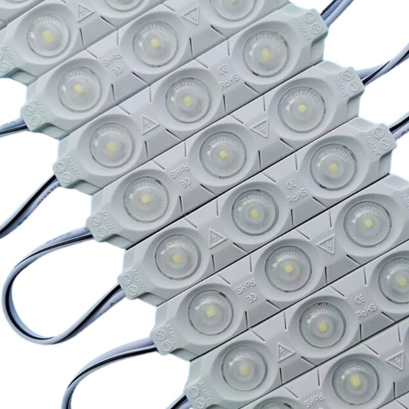 10pz Módulos 3 Led P/ Exterior Con Lupa 110v Directo Blanco frío