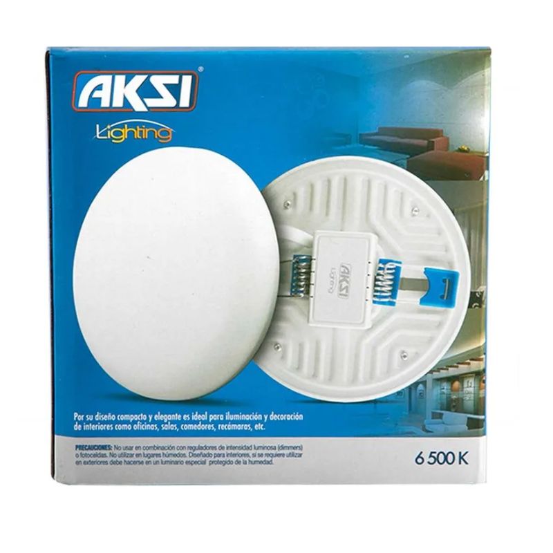 AKS - LUMINARIO CIRCULAR EMPOTRABLE AJUSTABLE Y DE SOBREPONER 22W CALIDO