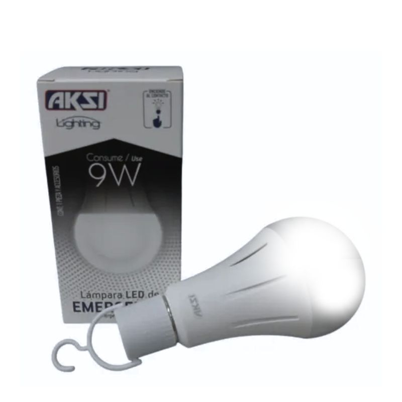 AKS-  FOCO LED 9W DE EMERGENCIA LUZ BLANCA