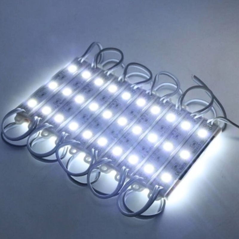100pz Modulo De 3 Led 12v 5054 12v Alto Brillo Blanco frío