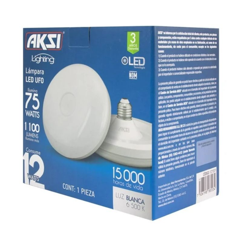 AKS- FOCO LED UFO 12W LUZ BLANCA