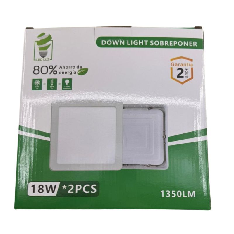 ILV- PANEL SOBREPONER CUADRADO 24W BLANCO FRIO 2PACK