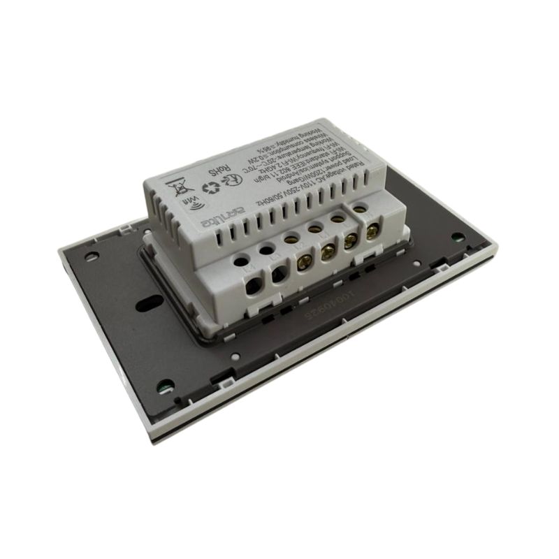 INN - PLACA LUXURY SMART WiFi BT APAGADOR DE 2 INTERRUPTORES NEGRO