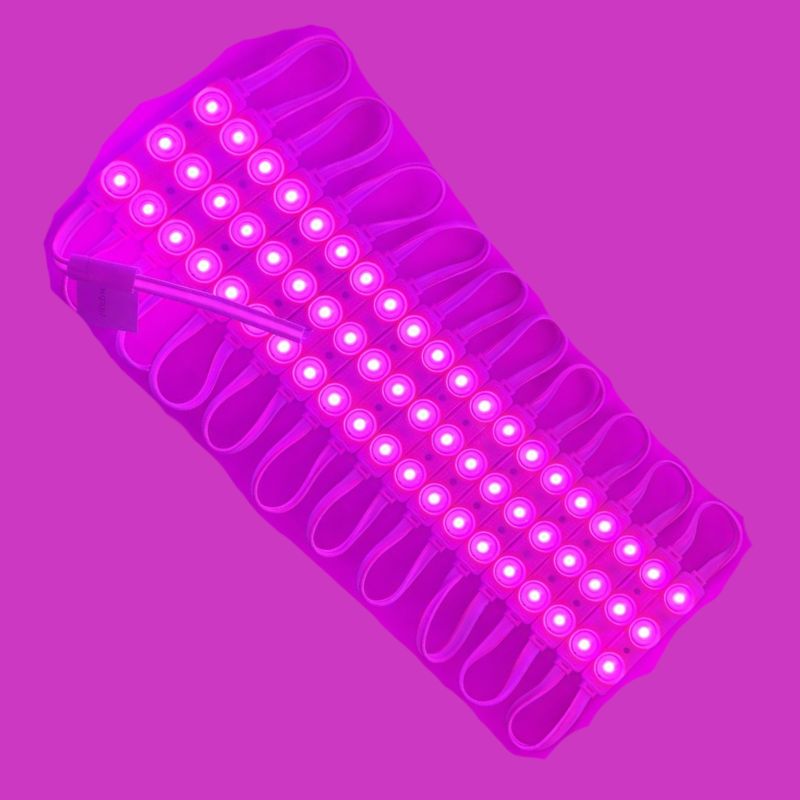 10pz MODULO 3 LEDS 2835 12v ROSA
