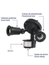 LUMINARIO PARA INTERPERIE 300W, SENSOR DE MOVIMIENTO, NEGRO