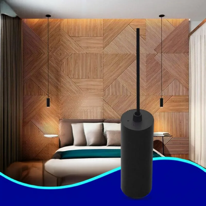 [ADE-608] INN- COLGANTE CILINDRO ALUMINIO NEGRO 1XGU10