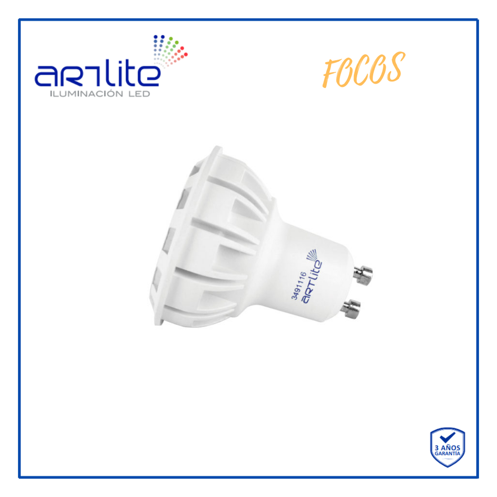 [ALA-006] INN- LÁMPARA LED SPOT GU10 7W BLANCO FRÍO