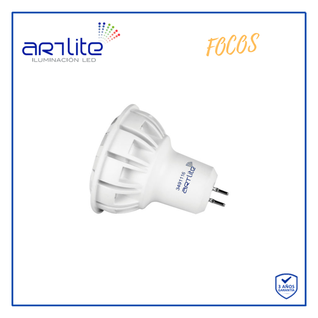 [ALA-015] INN- FOCO LED MR16 7W ATENUABLE MR16 7W BLANCO CÁLIDO