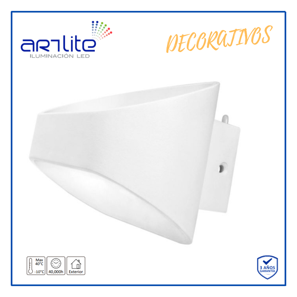 [ADE-001] INN- LUMINARIA LED DE PARED OVALO EXT 6W BF