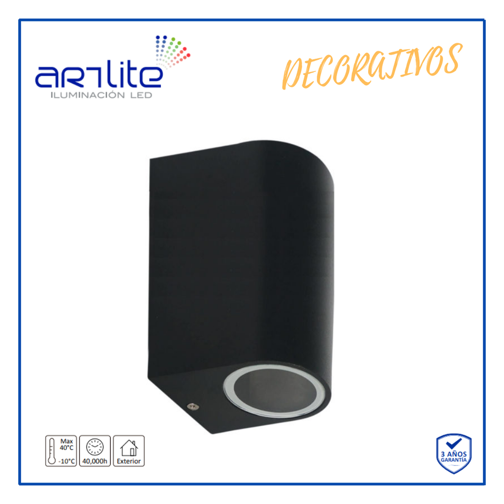 [ADE-004] INN- LUMINARIA PARED CILINDRO DOBLE EXT GU10
