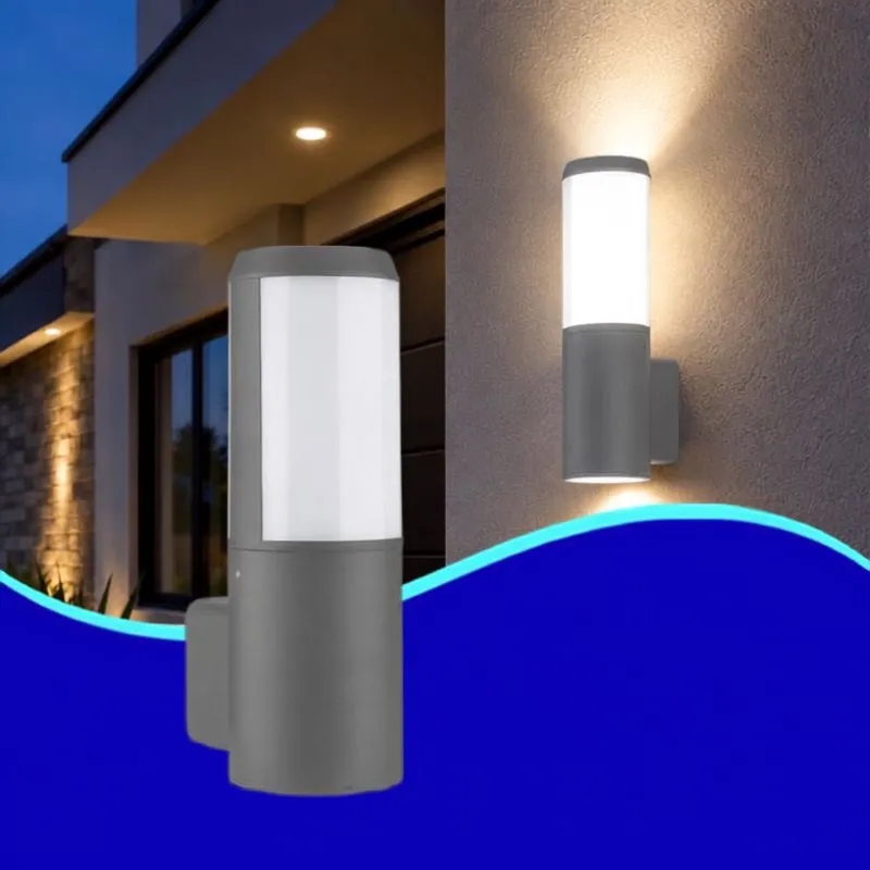 [ADE-016-0] INN- LUMINARIA PARED CILINDRO PC/AL NEGRO E26