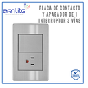 APL-105 PLACA 1 CONTACTO Y 1 INTERRUPTOR 3 VIAS SATIN