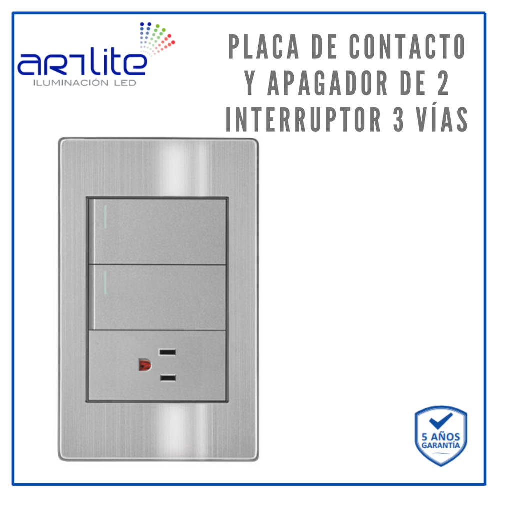 [APL-106] APL-106 PLACA 1 CONTACTO Y 2 INTERRUPTOR 3 VIAS