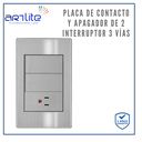 APL-106 PLACA 1 CONTACTO Y 2 INTERRUPTOR 3 VIAS