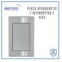 APL-101 PLACA APAGADOR 1 INTERRUPTOR 3 VIAS GRIS