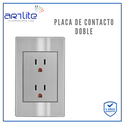 APL-104 PLACA CONTACTO DOBLE ACERO INOX GRIS