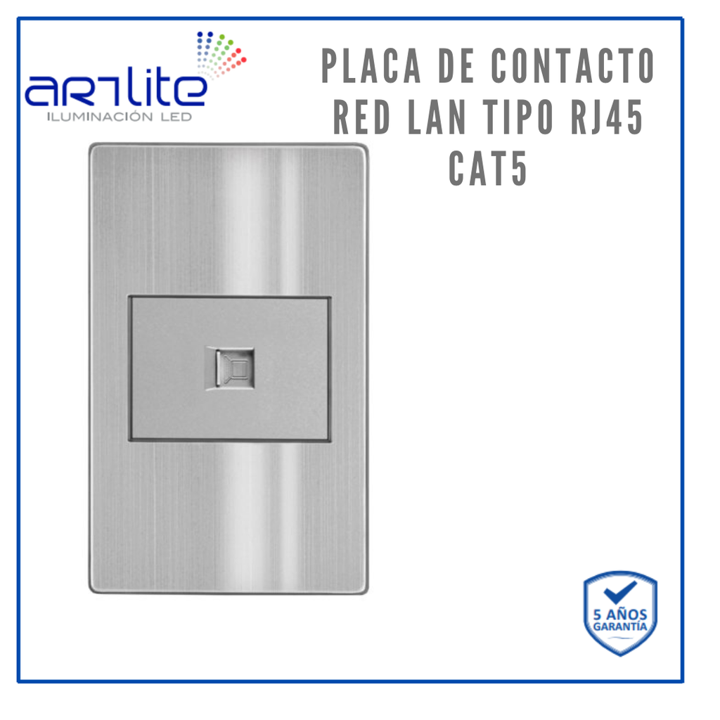 [APL-109] APL-109 PLACA CONTACTO RED LAN R45 CAT5 GRIS