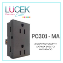 LCK- 2 CONTACTO DUPLEX SUELTO ANODIZADO