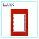 LCK- PLACA METÁLICA DE 3 MÓDULOS COLOR ROJO
