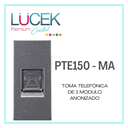 LCK- TOMA TELEFÓNICA DE 1 MÓDULO ANODIZADO
